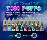 2022 RandM-Tornado   7000 der populären hohen Qualität ursprüngliche Hauche mit 53 Aromen